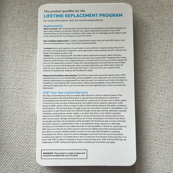 iPhone 11 Pro Max/ XS Max AT&T Tempered Glass Screen Protector. - Picture 3 of 5